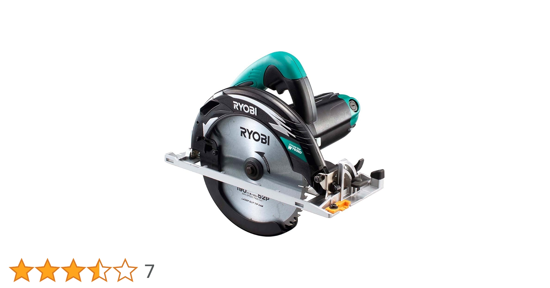 RYOBIマルノコ(刃付き) Amazon | リョービ(RYOBI) 電子丸ノコ チップソー付 W-763ED
